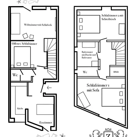 Apt. Prinz Maximilian | Zentrum | Zimmerprinzen 奥尔登堡